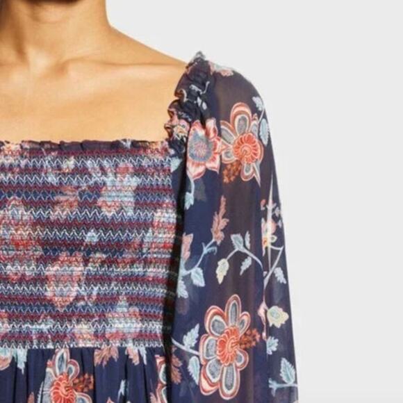 SACHIN + BABI Dress Size XS Evening Gown NEW LOLA Dress Botanical Mini Smocked - Picture 4 of 12